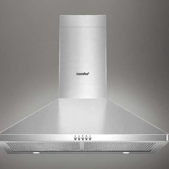 Ducted Pyramid Range 450 CFM Stainless Steel Vent Hood (MISSING HARDWARE)